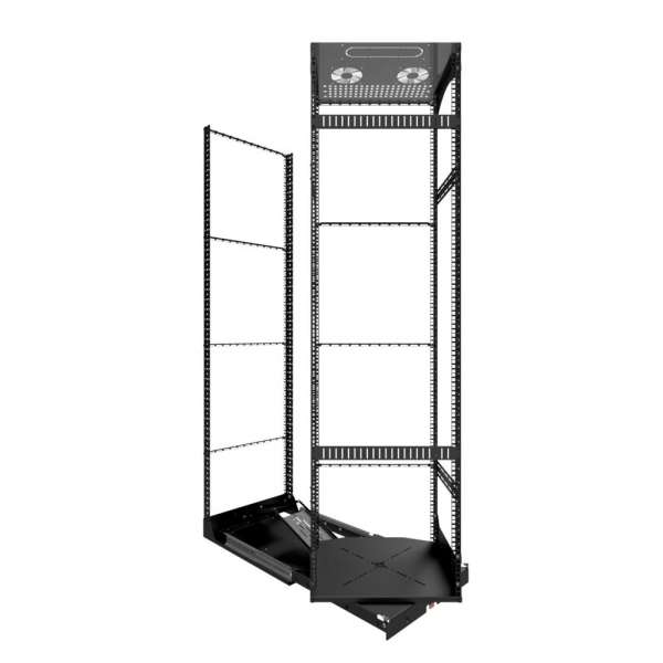 19" Ausziehbares und drehbares Rack 40RU, 125 kg Belastung, 490B X 615T X 1862H