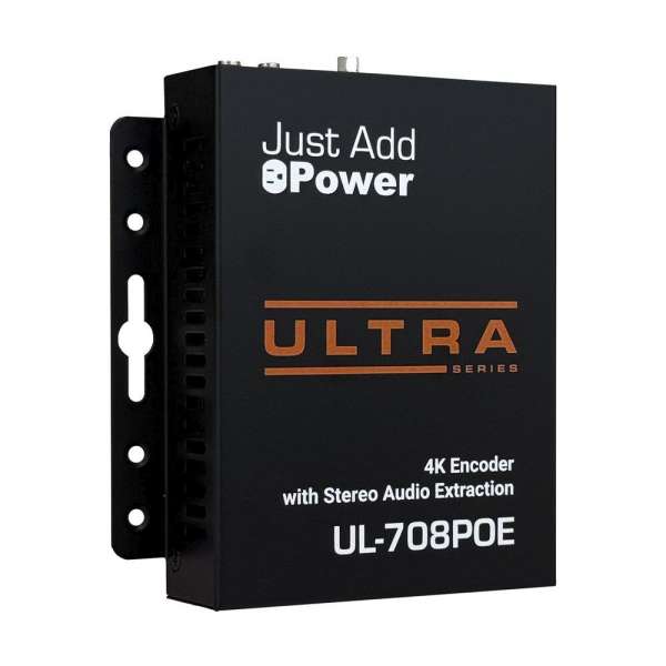 JustAddPower - Ultra Series 4K Encoder (Transmitter) mit Stereo-Audioextraktion