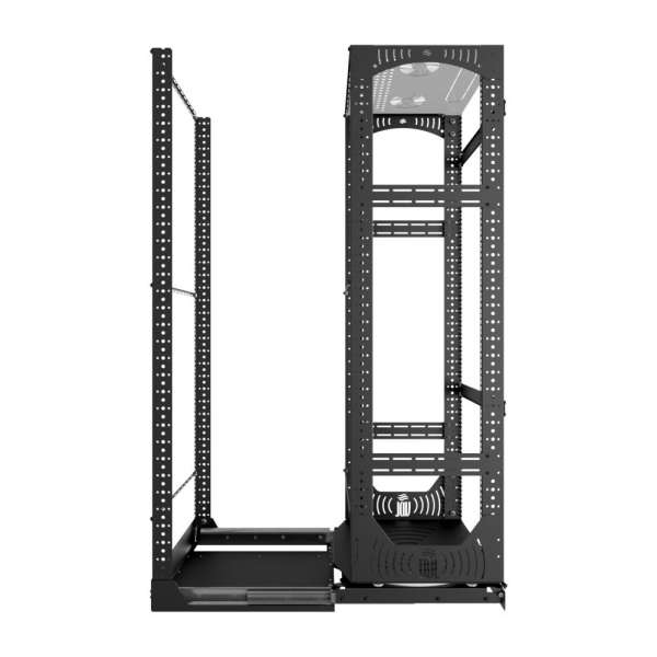 19" Auszieh- und drehbares Rack 32RU, 130kg Traglast, 490B x 498T x 1505H