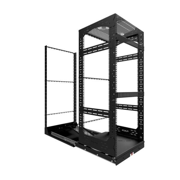 19" Auszieh- und drehbares Rack 24RU, 200kg Traglast, 490B x 608T x 1141H