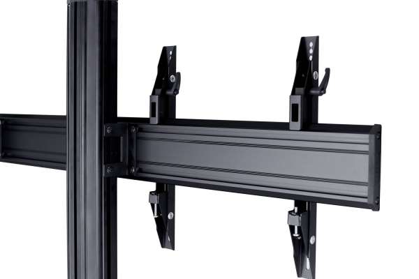 Flachbildschirm-Videokonferenz-Trolley für zwei 42-55" Bildschirme