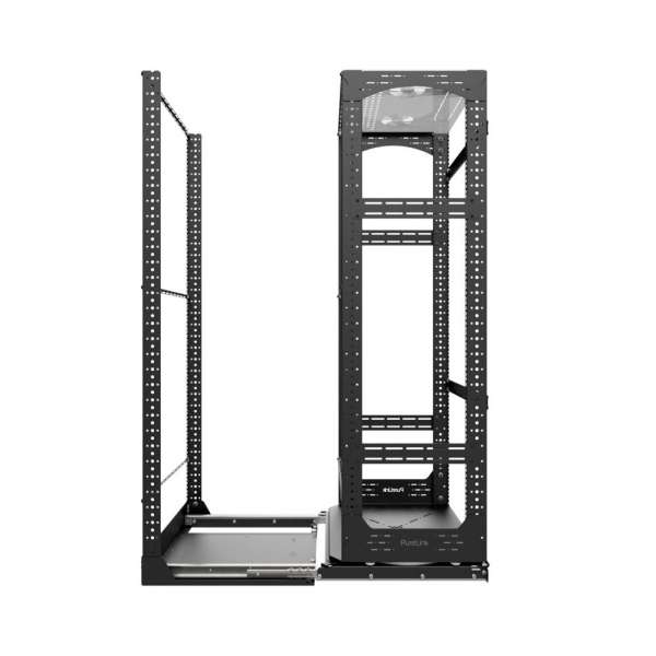 19" Auszieh- und drehbares Rack 32RU, 200kg Traglast, 490B x 510T x 1498H