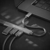 Vorschau: sonero USB 3.2 Gen1x1 Hub - 4 Port mit USB-C Stecker - 0,15m - Space Grey Vorschau: sonero USB 3.2 Gen1x1 Hub - 4 Port mit USB-C Stecker - 0,15m - Space Grey
