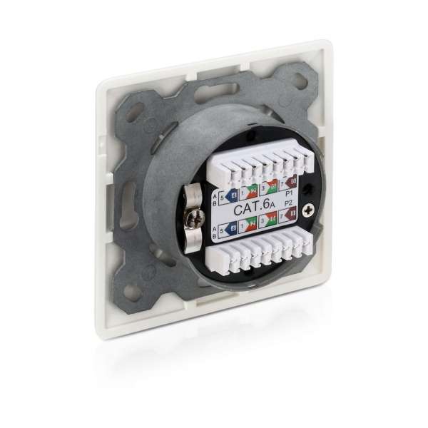 Cat.6A Unterputzdose - Weiß