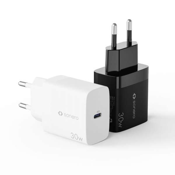 sonero USB-C GaN Ladegerät - 1 Port - 30W PD - schwarz